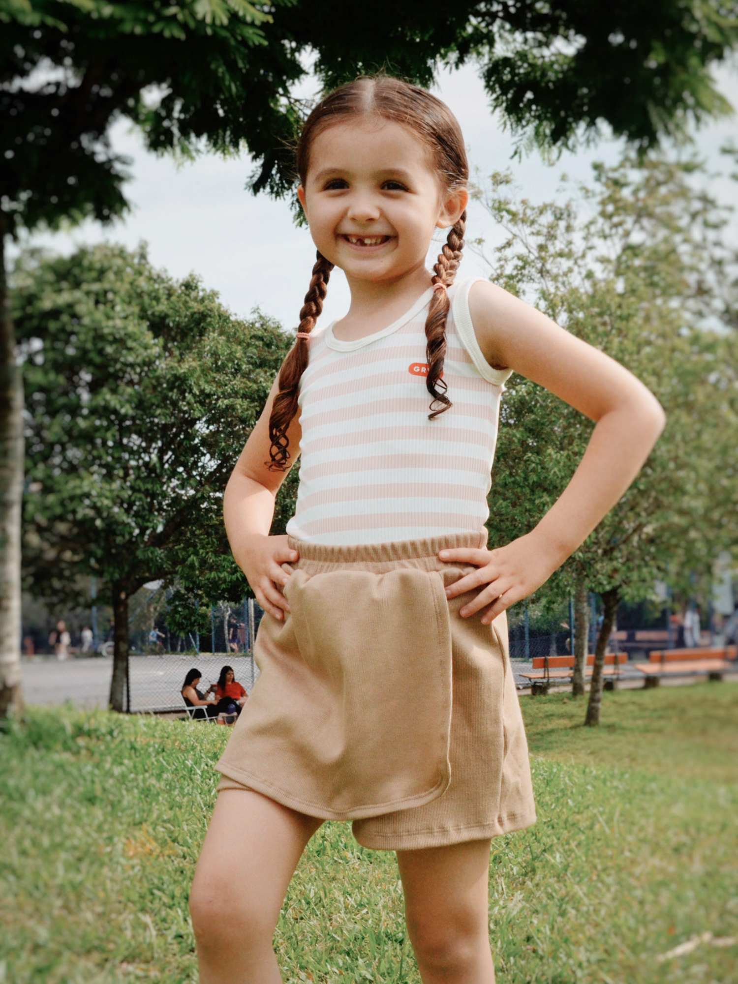 Short Saia Íris Vintage Rose